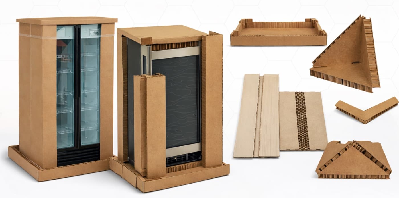 Estructura de cartón panal Packingboard de Perlad